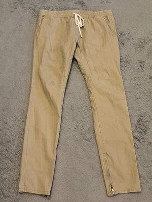 Pantalones de chándal Pacsun para hombre grandes beige tostado informales con cordón cremallera bolsillo al tobillo Foto 1 de 4