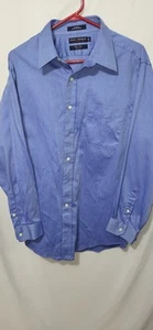 daniel cremieux Long Sleeve shirt Blue 17-34 100% Cotton Classic Fit - Picture 1 of 3