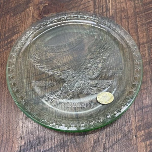 Tiara Indiana Gedenk grün 1982 "Jahr des Adlers" Glasplatte 8" - Bild 1 von 5