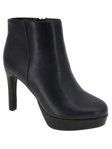 BCBGENERATION Womens Black 1" Platform Jeanne Toe Stiletto Heeled Boots 9.5 - Picture 1 of 3