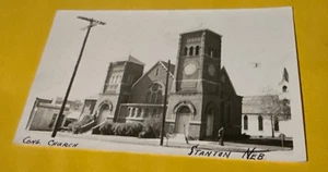 Postcard RPPC 1940  Nebraska Stanton Ne 1st Congregational Church - Picture 1 of 2