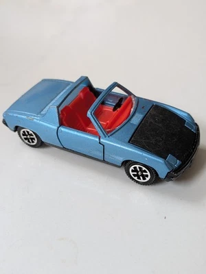 Brinquedo vintage Dinky nº 208 VW Porsche 914 carro fundido colecionável usado - Imagem 1 de 4