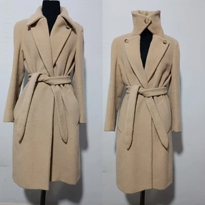 Intrend Max Mara 100% Wool Coat in Beige Size 34/XS USA 4 - Picture 1 of 19