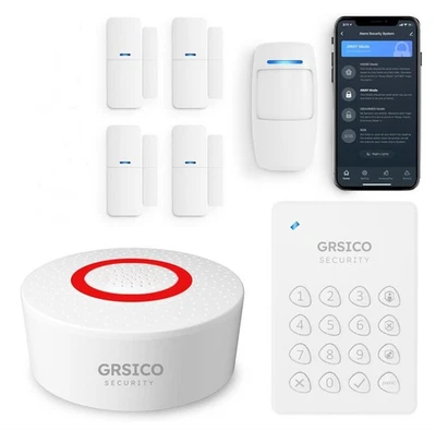 Kit de seguridad de alarma inalámbrica WiFi de 7 piezas Sistema de seguridad inteligente para el hogar con Alexa NUEVO Foto 1 de 4