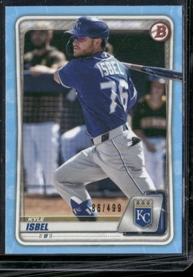 2020 Bowman Draft #BD-182 Kyle Isbel Sky Blue #/499 - Image 1 of 2