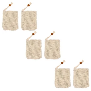  6 Pezzi Portasapone Bagno Doccia Esfoliante Rete Sacchetto Coulisse - Foto 1 di 12