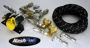 KIT DE LLENADO REMOTO DOBLE PROPANO SOPORTE DE MONTAJE RELLENO DOS TANQUES TANQUE UNA UBICACIÓN - Imagen 1 de 1