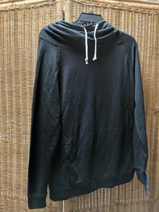 Champion W0942 Women Sz Large French Terry Funnel Neck Pullover Hoodie Black NWT - Picture 1 of 10