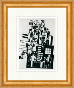 El Tercer Reich Gerd Arntz ejército cañones guerra mundo de carteles 761 enmarcado - Imagen 1 de 1