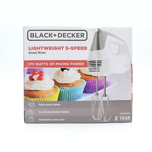 BLACK + DECKER 175W LIGHTWEIGHT 5-SPEED HAND MIXER MX1500W *NIB*