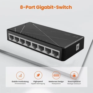 Conmutador de red de escritorio Gigabit Ethernet de 8/5 puertos SG108/SG105 sin administrar - Imagen 1 de 20