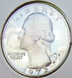 1972-S Washington Quarter-Light Cameo Proof - Picture 1 of 2