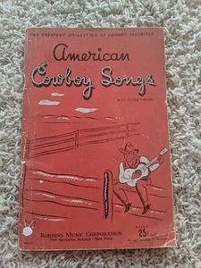 American Cowboy Songs Piano Guitar Chords 1936 Booklet Music Robbins Corp  - Picture 1 of 9