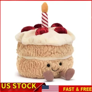 Jellycat Amuseable Birthday Cake Strawberry Cake Plush Toy Gift New With Tag US - Picture 1 of 11