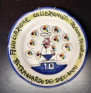 PIATTO DEL BUON RICORDO ASSOCIAZIONE COLLEZIONISTI DIECI 10 ANNI  - Picture 1 of 2