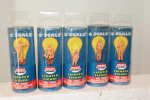 MODEL POWER  "0"   LIGHTED FIGURES UNPAINTED LOT OF 5 - Picture 1 of 1