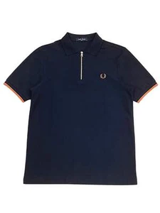 Fred Perry Crepe Pique Zip Neck Polo - Picture 1 of 4