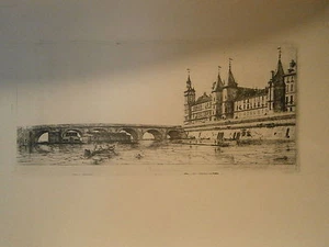 Planche gravure Le pont au change Charles Meyron - Picture 1 of 1