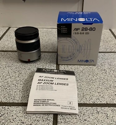 Minolta Sigma AF 28-80 Zoom Camera Lenses Macro f3.5-5.6 w/ Box & Manual - Image 1 of 4