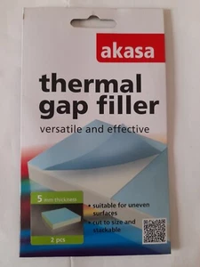 Akasa Thermal Gap Filler Heat Sink 5mm Thickness: 30x30x5mm (AK-TT300-02)- 2 pcs - Afbeelding 1 van 4