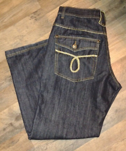 Regal Wear Authentic Denim blue jeans size 34x28 men's hip hop embroidered jeans
