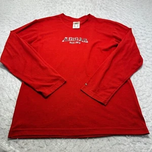 Vintage Adidas Climalite Long Sleeve T Shirt Red Camo Spellout Mens Size Medium - Picture 1 of 11