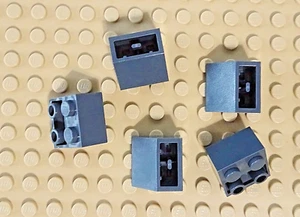 LEGO: 3660 Slope, Inverted 45 2x2 with Flat Bottom Pin, DARK BLUISH GRAY, 5pcs - Picture 1 of 1