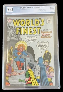 World's Finest #111 PGX 7.0 1960 CR/OW 1st App. of Clock King Batman DC Swan CVR - Picture 1 of 6