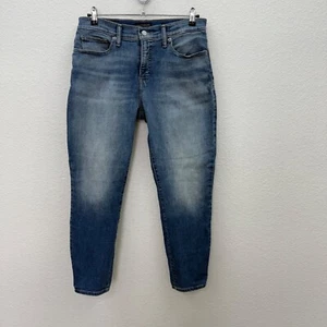 Lucky Brand Ava Mid Rise Crop Distressed Stretch Denim Blue Jeans Damen 12/31 - Bild 1 von 14