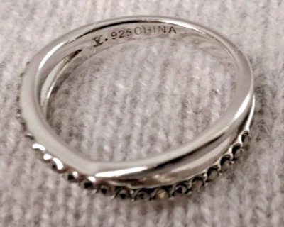 NWOT Judith Jack Sterling Silver Marcasite Stack Ring Size 7 - Image 1 of 4