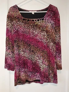 Neu ohne Etikett JM Collection mehrfarbiges Top Gr. XL #307 - Bild 1 von 3