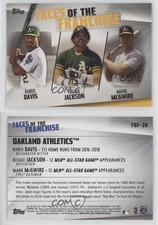 2019 Topps Faces of the Franchise Mark McGwire Reggie Jackson Khris Davis HOF