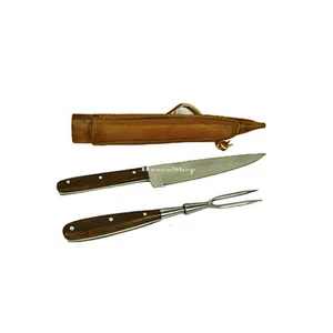 2-teiliges Mittelalterbesteck mit Lederetui - Mittelalter Essbesteck Besteck - Bild 1 von 1