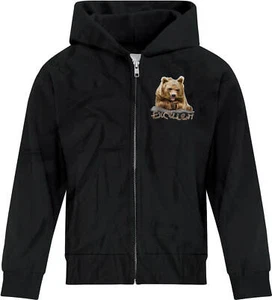 BSW Youth Excellent Grizzly Bear Steeping Fingers Mr Burns Zip Hoodie - Picture 1 of 7