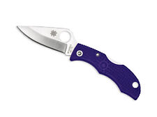 Spyderco Ladybug 3 Key Ring Knife 1-15/16" VG10 Satin Plain Blade, Purple FRN
