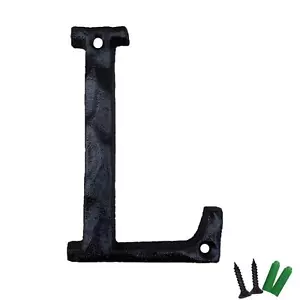 Cast Iron Home Address Letters 5 Inch High Black Finish Matches House Numbers - Picture 1 of 6