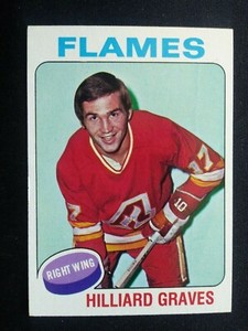 1975-76 Topps Hockey Card # 62 Hilliard Graves - Atlanta Flames