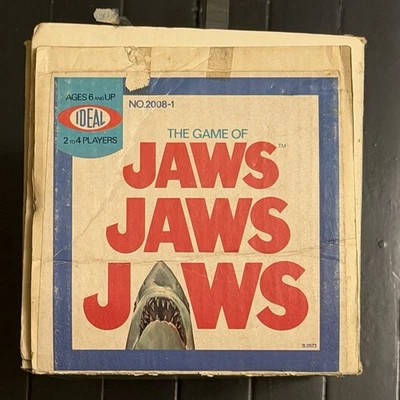 Il gioco delle ganasce Ideal 1975 vintage con scatola e istruzioni film giocattolo memorabilia - Immagine 1 di 4