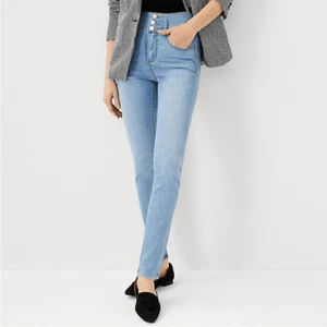 Ann Taylor The Skinny High Rise Jeans Medium Wash Größe 4 Neu mit Etikett - Bild 1 von 13