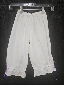 CHILDS  Bloomers Pantaloons Drawers COTTON WHITE  One Size see measurments new - Picture 1 of 3