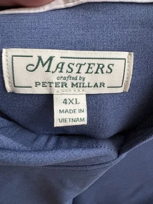 Masters Peter Millar 4XL Hooded Blue Pullover - Image 1 of 2