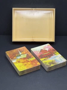 Vintage U.S. Playing Card Co Red Barns New Old Stock Original Plastikkoffer Metro - Bild 1 von 5