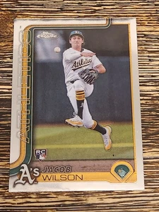 2025 Topps Chrome Jacob Wilson RC - ¿Novato Oakland A's Star ROY? - Imagen 1 de 2