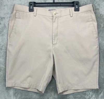 Peter Millar Men's Crown Sport Shorts 38 Beige Performance MC0EB82 - Image 1 of 4