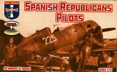 Conjunto de bonecos Orion Models 1/72 SPANISH CIVIL WAR REPUBLICANS PILOTS - Imagem 1 de 3