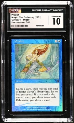 PREDICT Odyssey Foil CGC 10 Gem Mint MTG [Nostalgium] - Image 1 of 2
