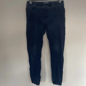 SIZE 14 Blue GEORGE Stretch Distressed Elastic Waist Slim Jeggings Casual Travel - Picture 1 of 8