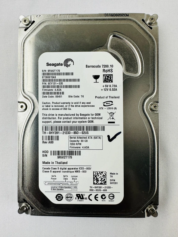 Seagate ST380815AS 9CY131-035 Hard Disk Drive - Image 1 of 4