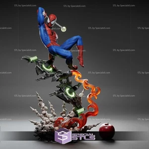 Spiderman (or Symbiote) -Customizable Scale! 3D Printed ! Painted or Unpainted! - Picture 1 of 10