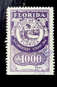 FLORIDA Documentary Revenue FL D31 used, VF - Picture 1 of 2